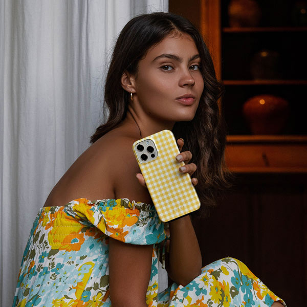 Tuscan Sun - Yellow Plaid Google Pixel 10a Case