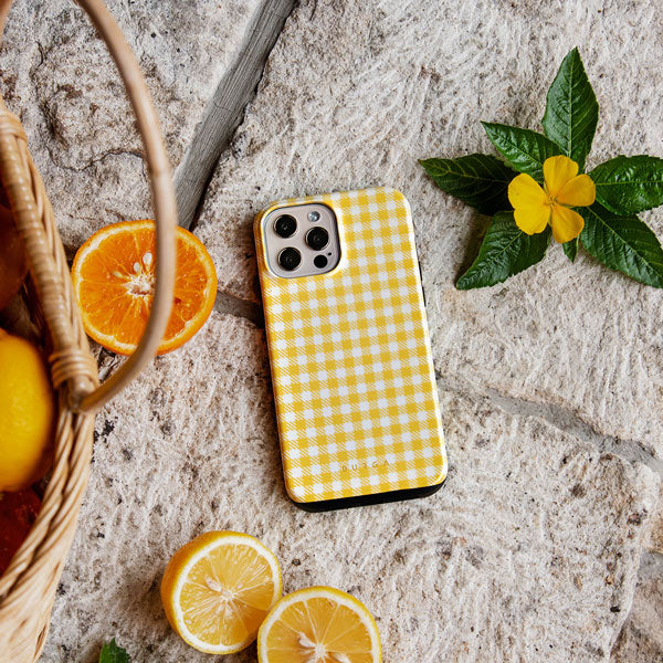 Tuscan Sun - Yellow Plaid Google Pixel 10a Case