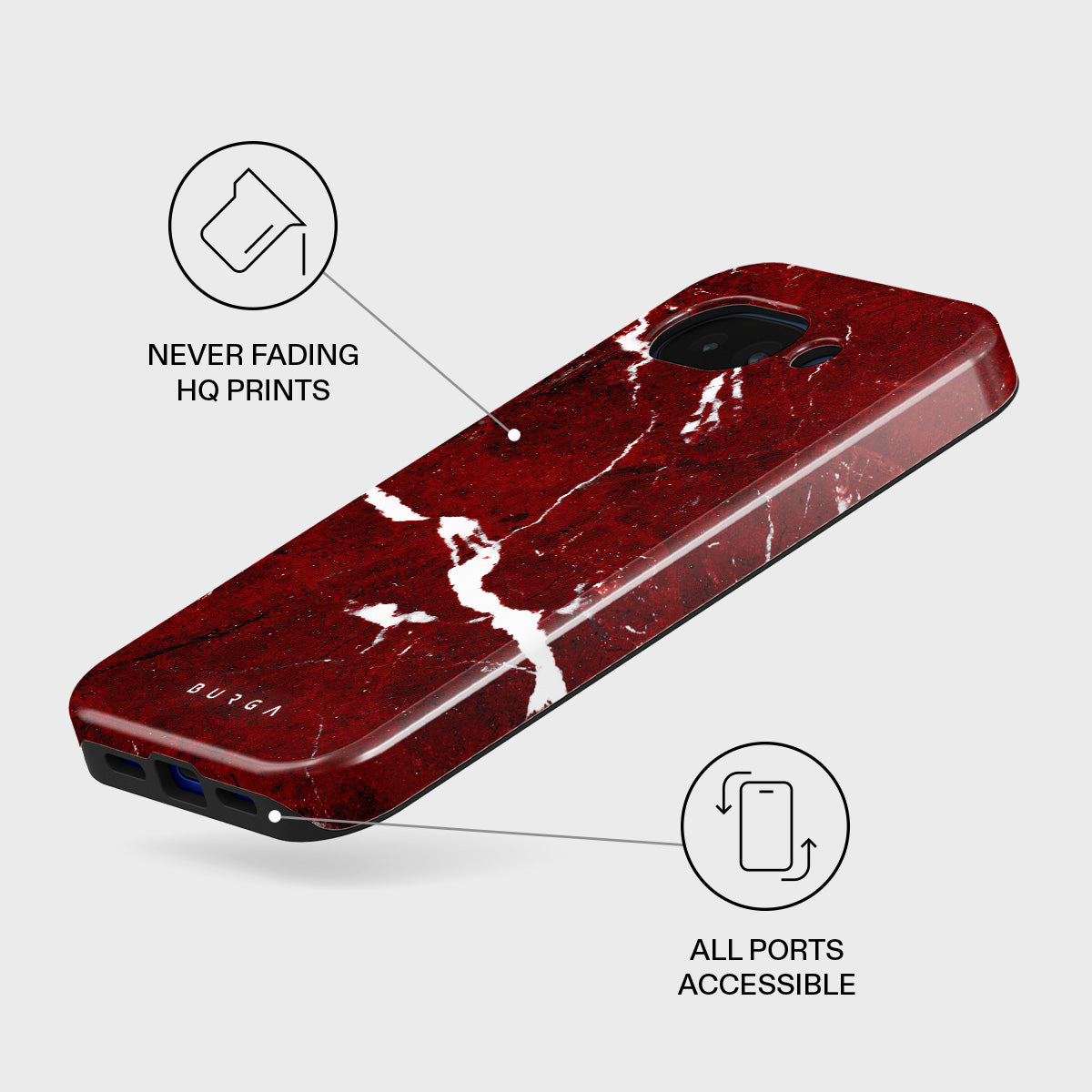 Iconic Red Ruby - Marble Google Pixel 10a Case