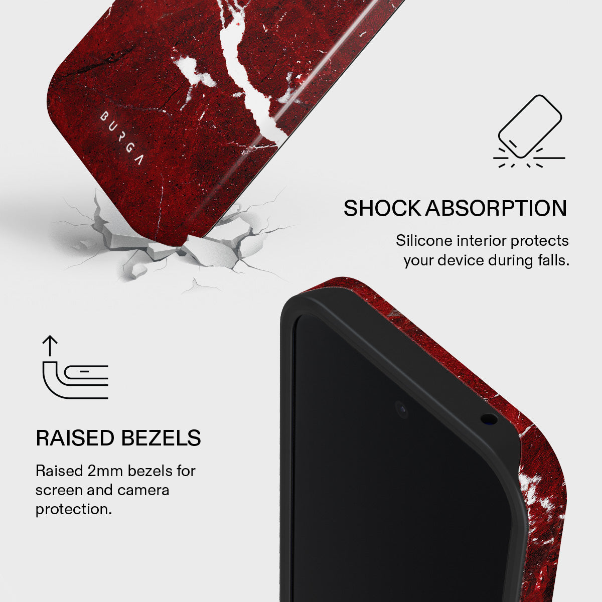 Iconic Red Ruby - Marble Google Pixel 10a Case