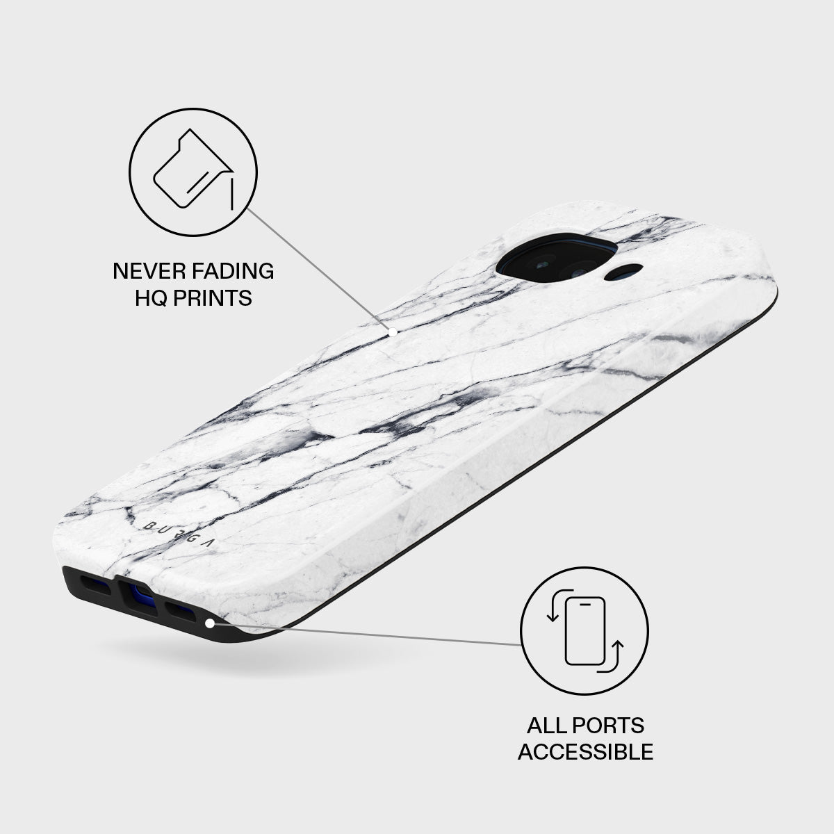 Satin White - Marble Google Pixel 10a Case