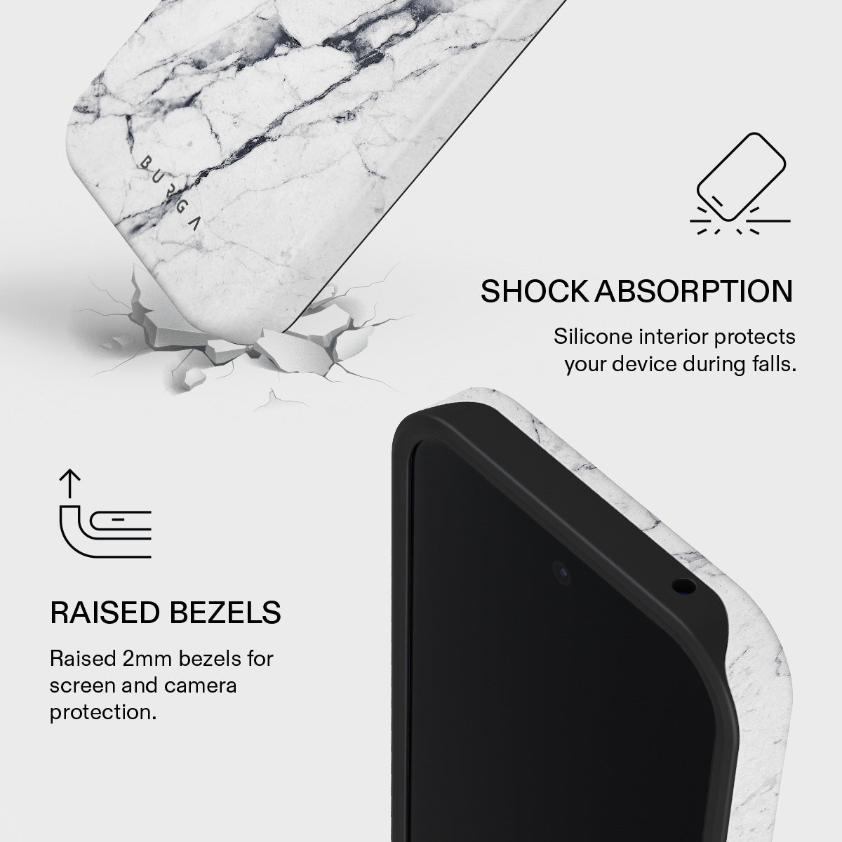 Satin White - Marble Google Pixel 10a Case