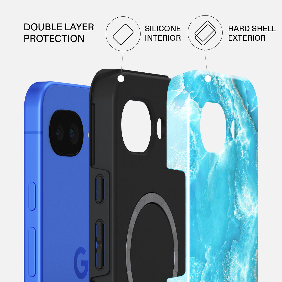 Ocean Waves - Blue Google Pixel 10a Case