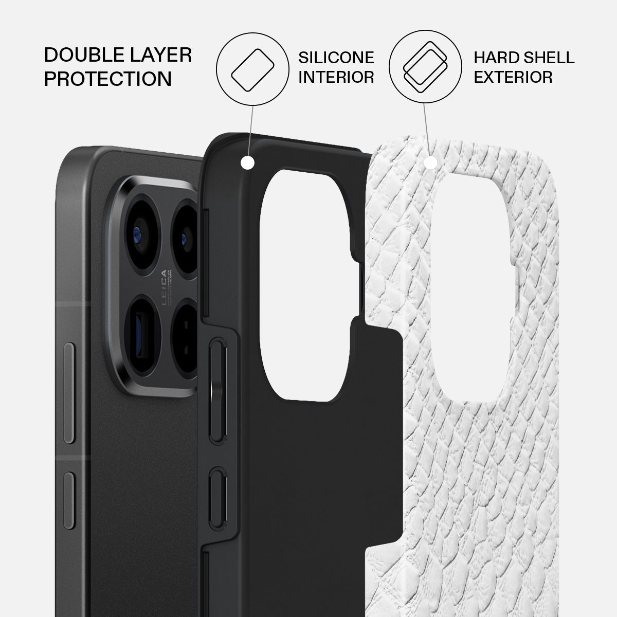 Glacial Desert - White Snakeskin Xiaomi 15T Pro Case