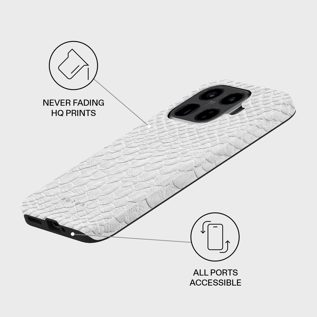 Glacial Desert - White Snakeskin Xiaomi 15T Pro Case