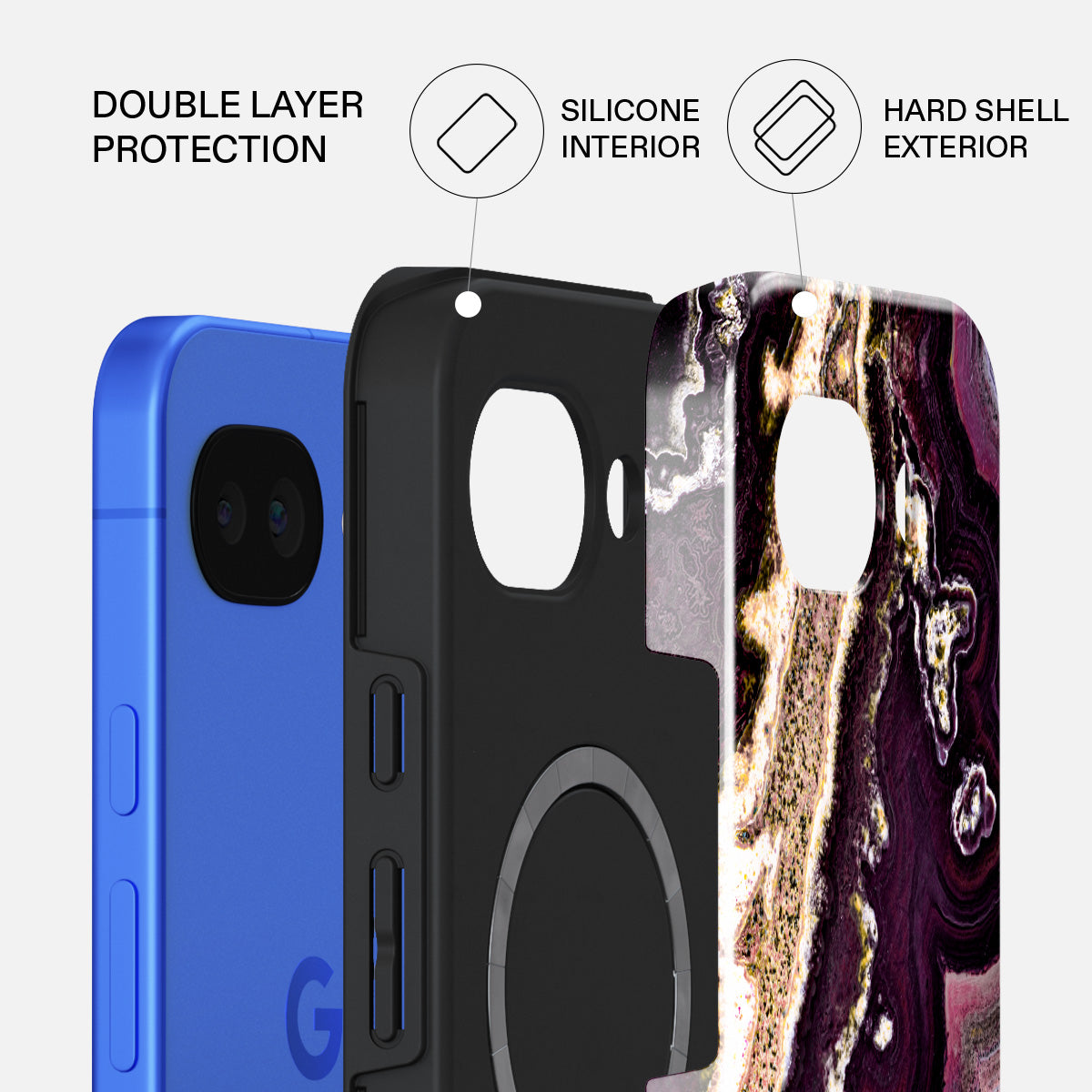 Purple Skies - Marble Google Pixel 10a Case